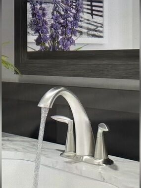 ⭐️ NEW ⭐️ Kohler Vibrant Brushed Nickel 45100-4-BN Centerset 4” Bathroom Faucet